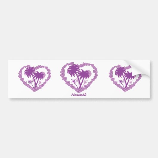 Hawaiian Palm Heart Bumpersticker (Voorkant)