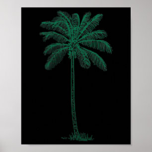  Hawaiian Palm Tree Beach Tropical Island P Poster
