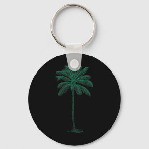 Hawaiian Palm Tree Beach Tropical Island P Sleutelhanger