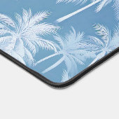Hawaiian Palm Tree Silhouette Patroon Blauw ID1093 Bureaumat (Hoek)