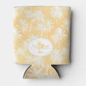 Hawaiian Palm Tree Silhouette Patroon Goud ID1093 Blikjeskoeler (Voorkant)