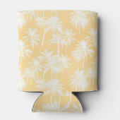 Hawaiian Palm Tree Silhouette Patroon Goud ID1093 Blikjeskoeler (Achterkant)