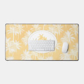 Hawaiian Palm Tree Silhouette Patroon Goud ID1093 Bureaumat (Keyboard & Muis)