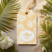 Hawaiian Palm Tree Silhouette Patroon Goud ID1093 Cadeaulabel