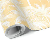 Hawaiian Palm Tree Silhouette Patroon Goud ID1093 Cadeaupapier (Rol Hoek)