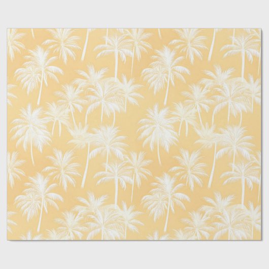 Hawaiian Palm Tree Silhouette Patroon Goud ID1093 Cadeaupapier (Vlak)