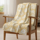 Hawaiian Palm Tree Silhouette Patroon Goud ID1093 Fleece Deken