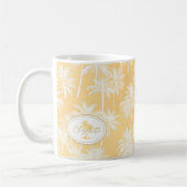 Hawaiian Palm Tree Silhouette Patroon Goud ID1093 Koffiemok (Links)
