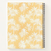 Hawaiian Palm Tree Silhouette Patroon Goud ID1093 Notitieboek (Achterkant)