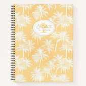 Hawaiian Palm Tree Silhouette Patroon Goud ID1093 Notitieboek (Voorkant)