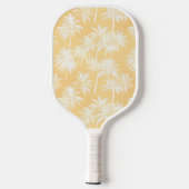 Hawaiian Palm Tree Silhouette Patroon Goud ID1093 Pickleball Paddle (Achterkant)