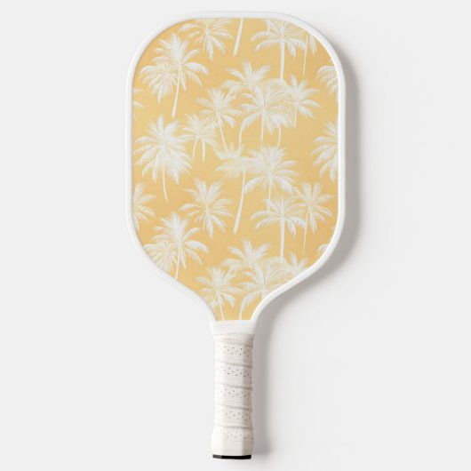 Hawaiian Palm Tree Silhouette Patroon Goud ID1093 Pickleball Paddle (Achterkant)