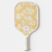 Hawaiian Palm Tree Silhouette Patroon Goud ID1093 Pickleball Paddle (Voorkant)
