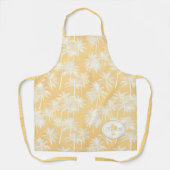 Hawaiian Palm Tree Silhouette Patroon Goud ID1093 Schort (Voorkant)