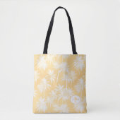 Hawaiian Palm Tree Silhouette Patroon Goud ID1093 Tote Bag (Voorkant)