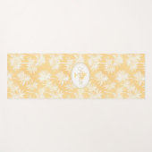 Hawaiian Palm Tree Silhouette Patroon Goud ID1093 Yogamat (Voorkant (horizontaal))