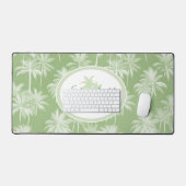 Hawaiian Palm Tree Silhouette Patroon Groen ID1093 Bureaumat (Keyboard & Muis)