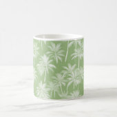 Hawaiian Palm Tree Silhouette Patroon Groen ID1093 Koffiemok (Center)
