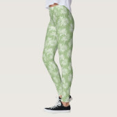 Hawaiian Palm Tree Silhouette Patroon Groen ID1093 Leggings (Links)