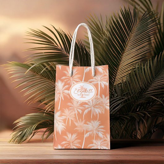 Hawaiian Palm Tree Silhouette Patroon Tacao ID1093 Medium Cadeauzakje