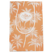 Hawaiian Palm Tree Silhouette Patroon Tacao ID1093 Medium Cadeauzakje (Voorkant)