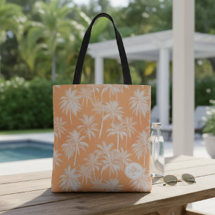 Hawaiian Palm Tree Silhouette Patroon Tacao ID1093 Tote Bag