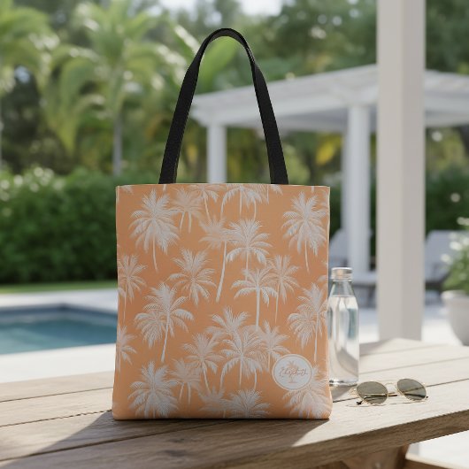 Hawaiian Palm Tree Silhouette Patroon Tacao ID1093 Tote Bag
