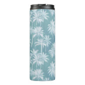 Hawaiian Palm Tree Silhouette Pattern Blauwgroen I Thermosbeker (Achterkant)