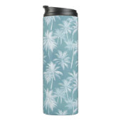 Hawaiian Palm Tree Silhouette Pattern Blauwgroen I Thermosbeker (Geroteerd rechts)