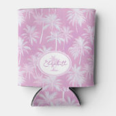 Hawaiian Palm Tree Silhouette Pattern Plum ID1093 Blikjeskoeler (Voorkant)