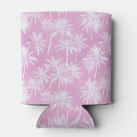 Hawaiian Palm Tree Silhouette Pattern Plum ID1093 Blikjeskoeler (Achterkant)