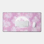 Hawaiian Palm Tree Silhouette Pattern Plum ID1093 Bureaumat (Keyboard & Muis)