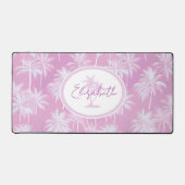 Hawaiian Palm Tree Silhouette Pattern Plum ID1093 Bureaumat (Voorkant)