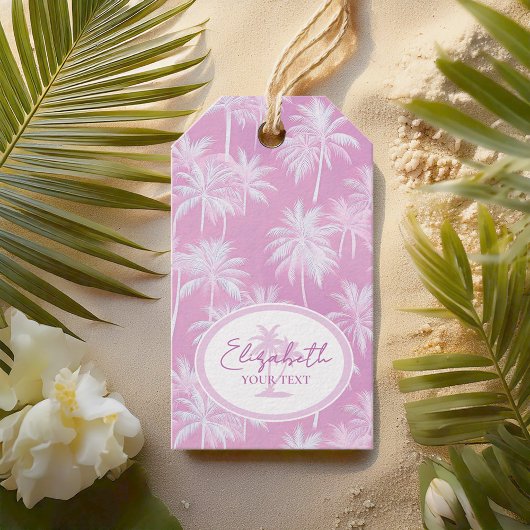 Hawaiian Palm Tree Silhouette Pattern Plum ID1093 Cadeaulabel