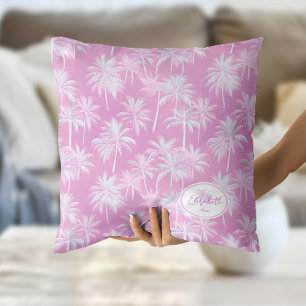 Hawaiian Palm Tree Silhouette Pattern Plum ID1093 Kussen