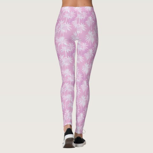 Hawaiian Palm Tree Silhouette Pattern Plum ID1093 Leggings (Achterkant)