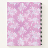 Hawaiian Palm Tree Silhouette Pattern Plum ID1093 Notitieboek (Achterkant)