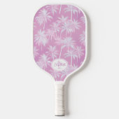 Hawaiian Palm Tree Silhouette Pattern Plum ID1093 Pickleball Paddle (Voorkant)