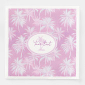 Hawaiian Palm Tree Silhouette Pattern Plum ID1093 Servet (Voorkant)
