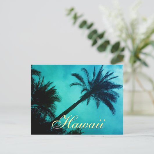 Hawaiian Palm Trees Briefkaart (Staand voorkant)