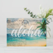  Hawaiian Palm Trees Briefkaart Luau Invite (Staand voorkant)