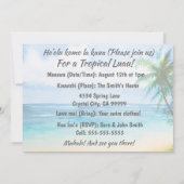  Hawaiian Palm Trees Briefkaart Luau Invite (Achterkant)