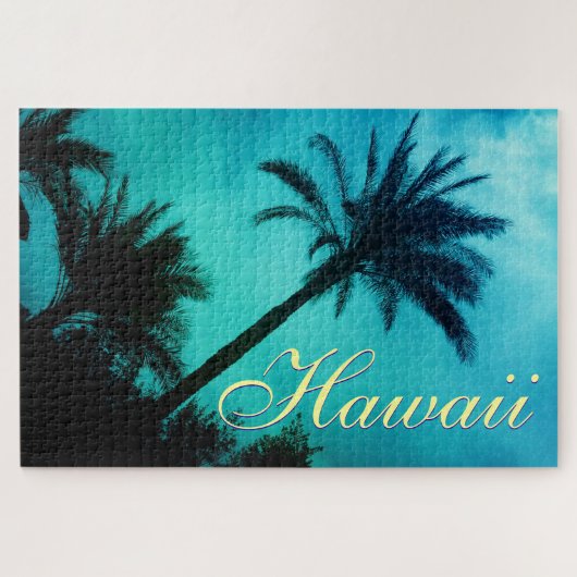Hawaiian Palm Trees Exotic Travel Legpuzzel (Horizontaal)