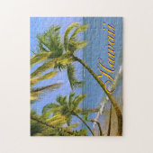 Hawaiian Palm Trees exotische reiskunst Legpuzzel (Verticaal)