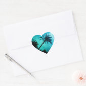 Hawaiian Palm Trees Hart Sticker (Envelop)