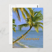 Hawaiian Palm Trees Script Briefkaarten (Voorkant / Achterkant)