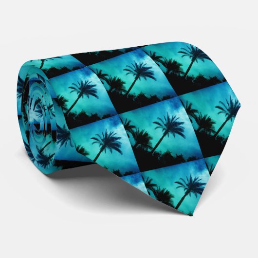 Hawaiian Palm Trees Stropdas (Opgerold)