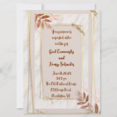 Hawaiian Palm Wedding Invitation Kaart (Voorkant)