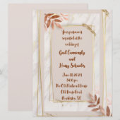 Hawaiian Palm Wedding Invitation Kaart (Voorkant / Achterkant)