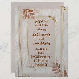 Hawaiian Palm Wedding Invitation Kaart
